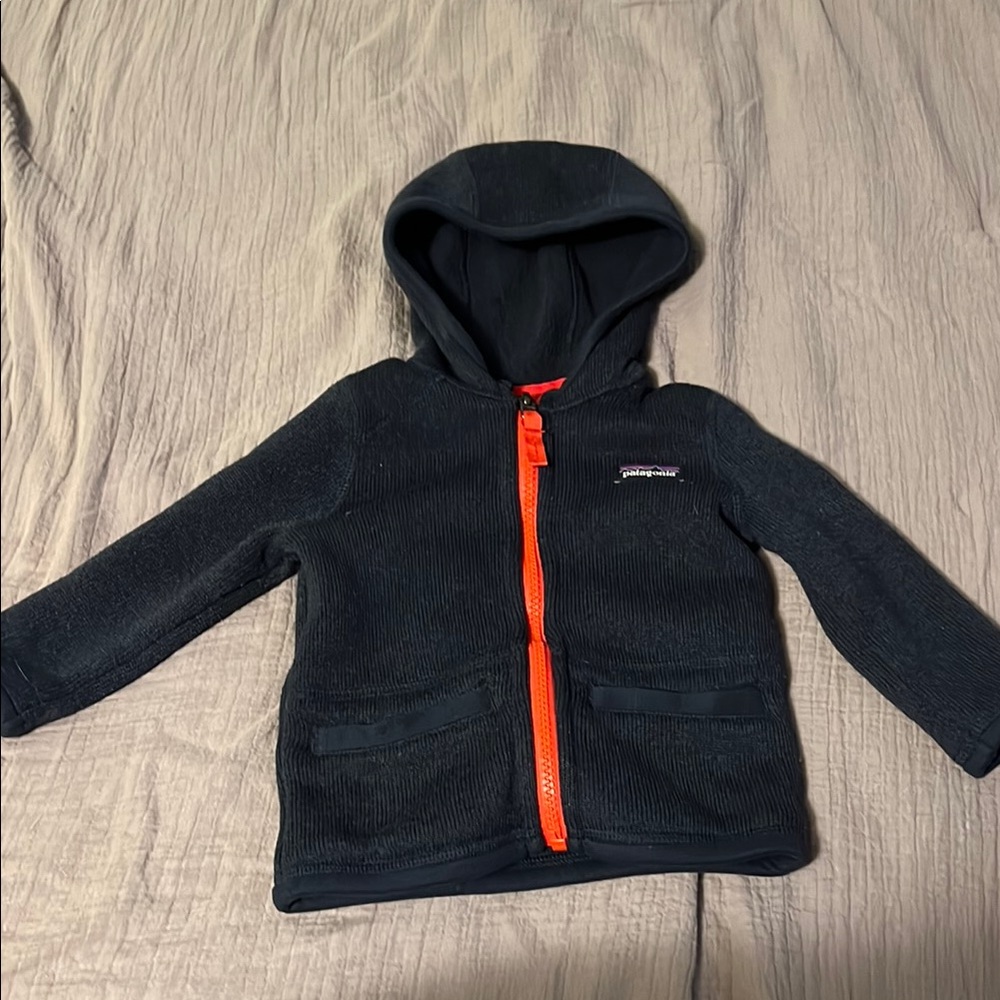 Navy and red  Hoodie with Attached Hood and Soft Fabric